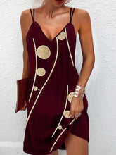 Robe mini sans manches à bretelles à pois