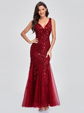 Robe de soirée en gaze à imprimé feuilles