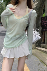 Slouchy Relaxed Long Sleeve Cover Up