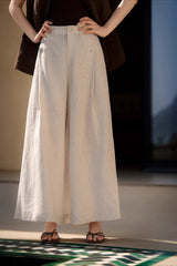 Breezy Linen Relaxed Wide Leg Pants