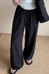 Linen Minimalist Straight Leg Pants