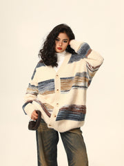 Gilet rayé en mohair