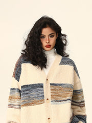 Gilet rayé en mohair