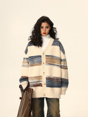 Gilet rayé en mohair