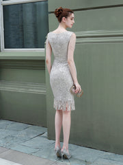 robe de soirée longue à sequins et à traîne de sirène 