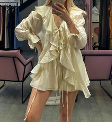 Ensemble deux pièces short et top à volants