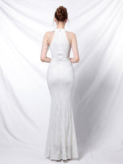 Robe de soirée longue élégante à traîne 