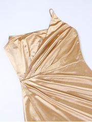 Robe longue fendue taille haute 