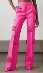 Jean taille mi-haute STEREO FLEUR rose