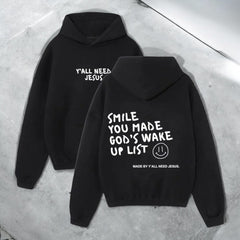 Sweat à capuche imprimé d'un motif motivant