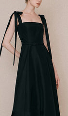 Robe à bretelles TIE noire