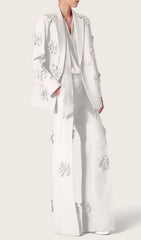 Jean taille mi-haute STEREO FLEUR blanc