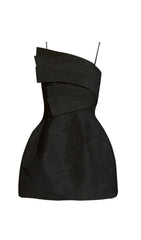 Robe courte à bretelles noires