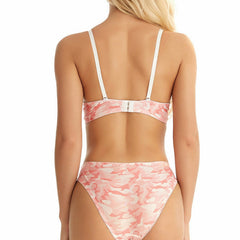 Ensemble de lingerie à armatures imprimé ondulé 