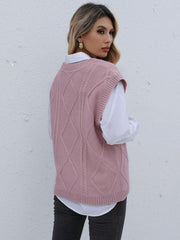 Gilet uni à col en V 