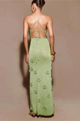 Robe de soirée élégante maxi cintrée à débardeur chic