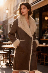 Manteau d'hiver long, réversible et élégant