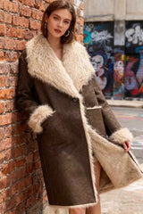Manteau d'hiver long, réversible et élégant