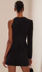 Robe courte asymétrique à vagues