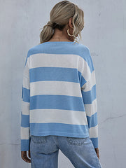 Pull en maille à col rond et manches longues 