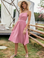 Robe décontractée à imprimé floral dos nu 