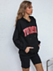 Sweat-shirt à imprimé lettres style universitaire 