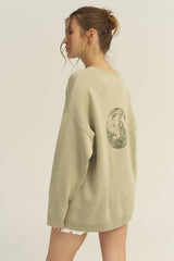 Pull en maille polyvalent à imprimé graphique et coupe ajustée