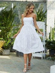 Robe longue mignonne unie 