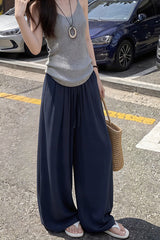 Linen Wide Leg High Waist Relaxed Pants