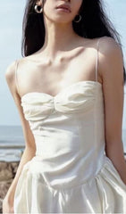 Robe mini bustier blanche 