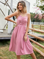 Robe décontractée à imprimé floral dos nu 