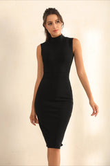 Bandage Blush Cinched Bodycon Elegant Work Dress