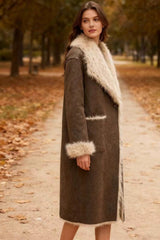 Manteau d'hiver long, réversible et élégant