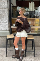 Vintage Inspired Low Waist Pleated Skirt