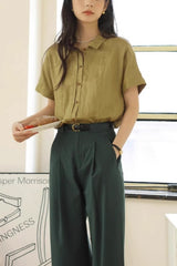 Vintage Linen Relaxed Blouse