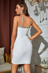 Robe Heidi Glitter asymétrique à bandage