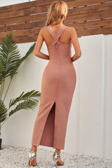 Robe bandage longue croisée Jordie