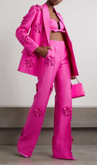 Jean taille mi-haute STEREO FLEUR rose