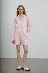 Linen Drawstring Relaxed Shorts Pants