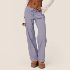 Pantalon de pyjama rayé à cordon de serrage