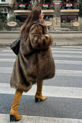 Manteau épais et chaud oversize en fausse fourrure de renard Spicy Girl