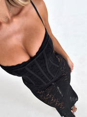 Robe longue Anya noire