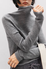 Sous-vêtement technique ajusté à col montant en laine douce