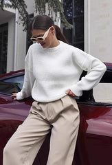 Pull en maille ample à manches longues