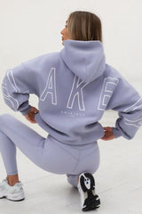 Sweat à capuche épais et ample imprimé