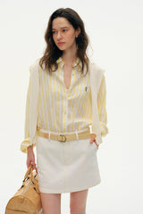 Linen Relaxed Striped Blouse