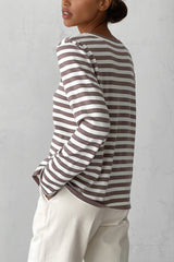 Classic Stripe Crew Neck Relaxed Sweater