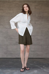 Sophisticated Relaxed Linen Blouse