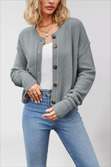 Single Breasted Knit Sweater