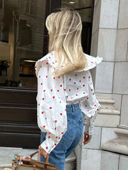 Chemisier ample rose en coton